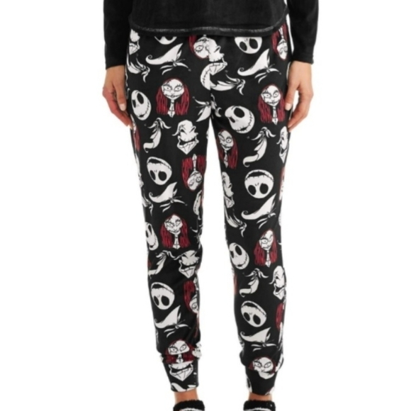 Disney The Nightmare Before Christmas Pajama Pants Black Lounge Women's Medium M - Picture 2 of 7
